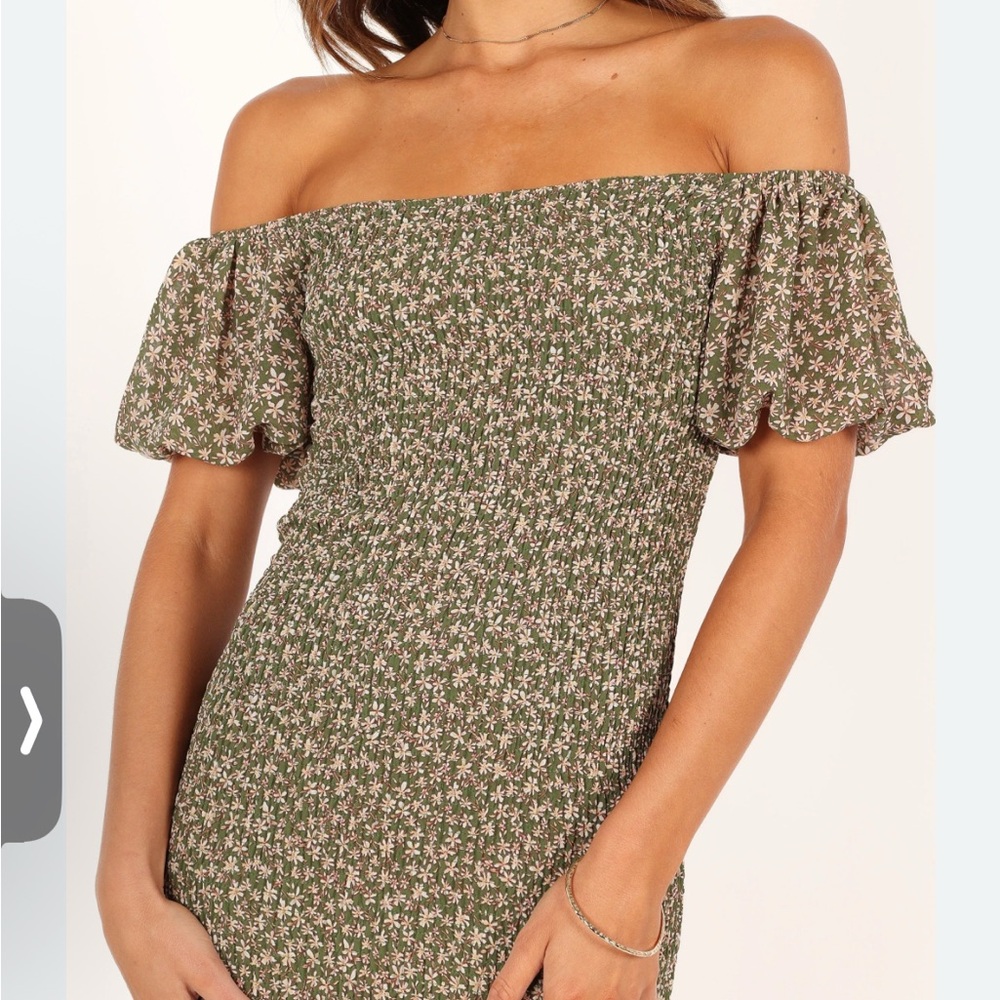 Petal and Pup Floral Off-Shoulder Dress